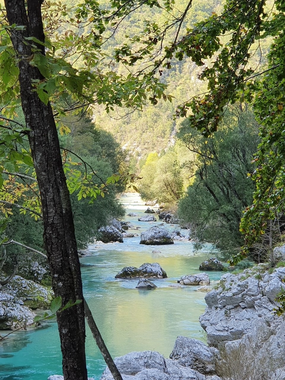 Soca Fluss in Slovenien im September 2020